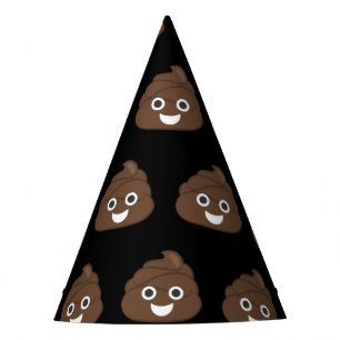 Crazy Silly Brown Poop Emoji Party Hat
