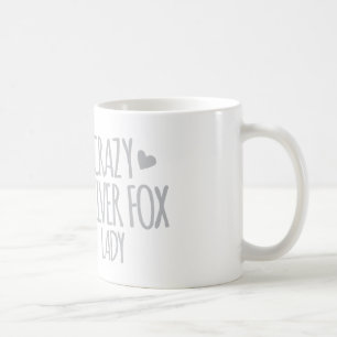 Crazy silver fox lady coffee mug