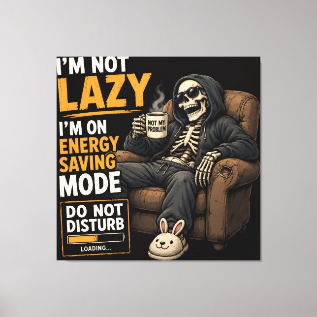 Crazy Skeleton Vibes Canvas Print (Front)