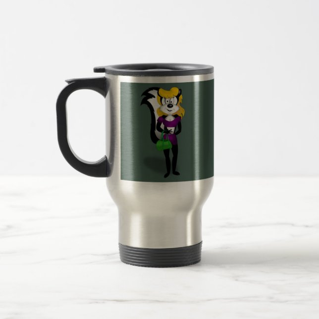 Crazy Skunk Travel Mug (Left)