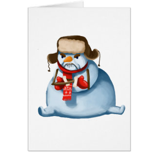 Crazy Snowman Christmas Card