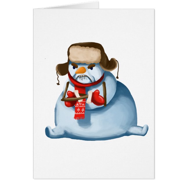 Crazy Snowman Christmas Card (Front)