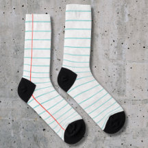 Crazy Socks lined note paper