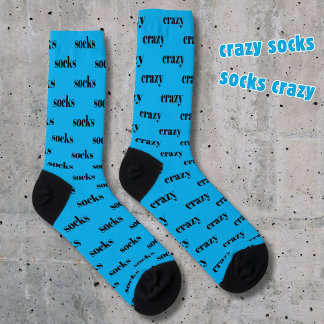 Crazy Socks - socks crazy, on blue