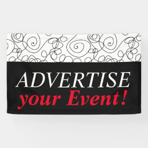 Crazy Spiral Lines black + your background & ideas Banner