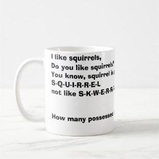 Crazy squirrels coffee mug
