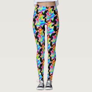 Crazy Star Trip Dazzle Shine Focus Rainbow Galaxy Leggings