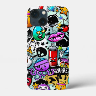 Crazy Sticker Skull, lips, spray Graffiti Case-Mate iPhone Case