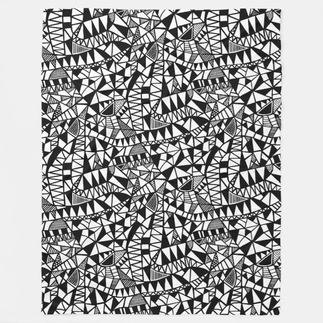 Crazy Structure Pattern 060423 Fleece Blanket (Front)