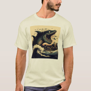 Crazy Sushi Shark Anime Attacking T-Shirt