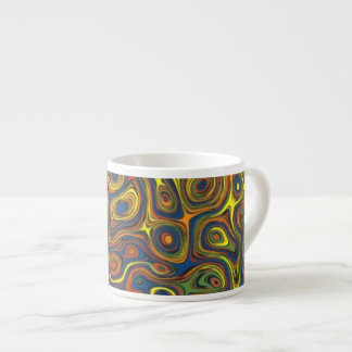Crazy Swirls Espresso Mug, Abstract Design Cup