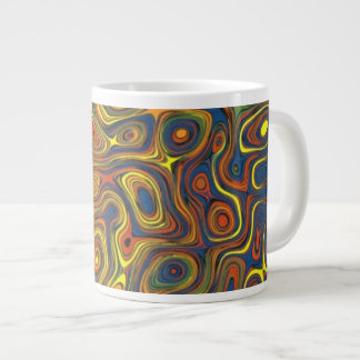 Crazy Swirls Jumbo-sized Mug, Abstract Design Large Coffee Mug