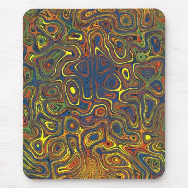 Crazy Swirls Mousepad Abstract Design (Front)