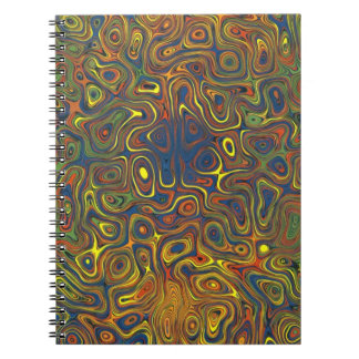 Crazy Swirls Spiral Notebook, Abstract Design Notebook