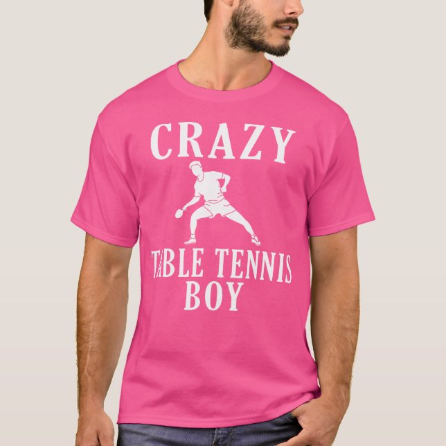 Crazy Table Tennis Boy T-Shirt (Front)