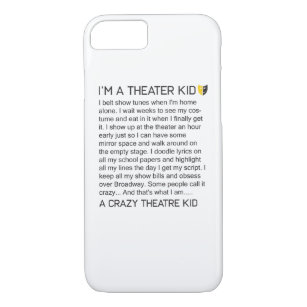 Crazy Theatre Kid Funny Broadway Musical Theatre Case-Mate iPhone Case