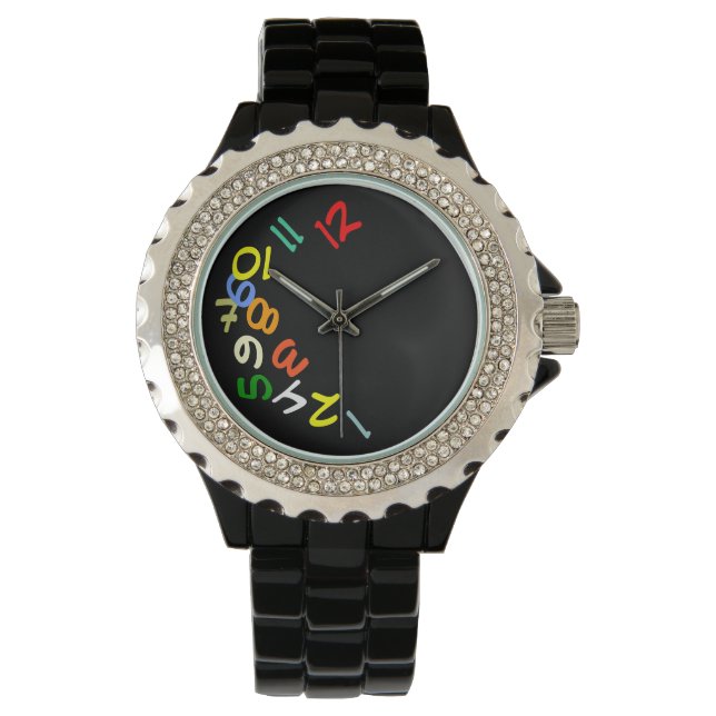crazy time colour numbers watch (Front)