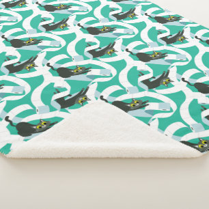 Crazy toilet paper cats  sherpa blanket