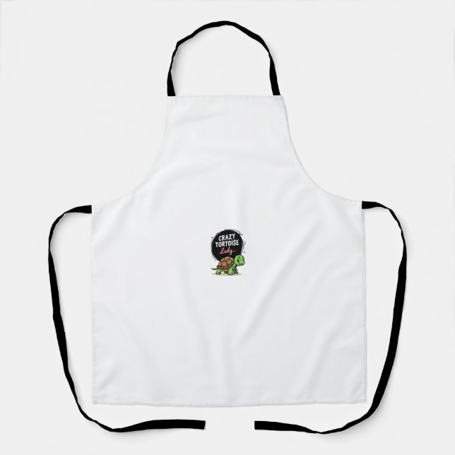 Crazy Tortoise Lady Tortoises Mom Women Turtle (2) Apron (Front)