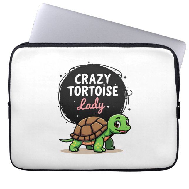 Crazy Tortoise Lady Tortoises Mom Women Turtle (2) Laptop Sleeve (Front)