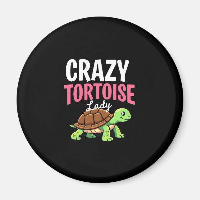 Crazy Tortoise Lady Tortoises Mum Women Turtle (1) Magnet (Front)