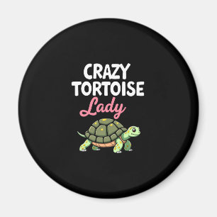Crazy Tortoise Lady Tortoises Mum Women Turtle (4) Magnet