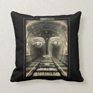 Crazy Train Throw Pillow
