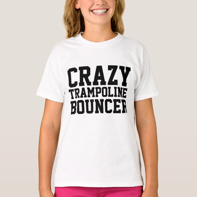 CRAZY TRAMPOLINE BOUNCER Kids T-shirts (Front)