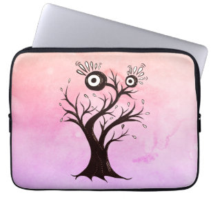 Crazy Tree Creature Ink Art Pink Fantasy Laptop Sleeve