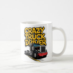 "Crazy Truck Driver Vintage Graphic Coffee Mug