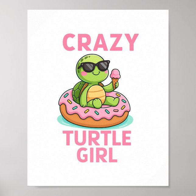 Crazy turtle girl poster (Front)