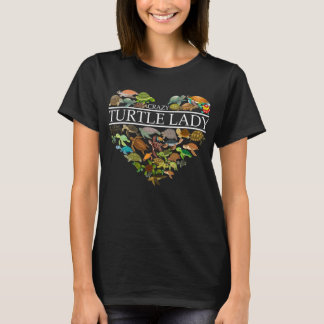 Crazy turtle lady aholic heart T-Shirt