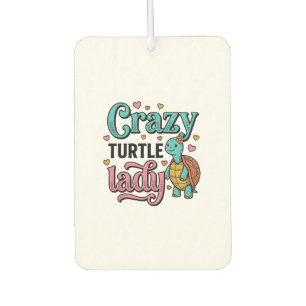 Crazy Turtle Lady Vintage Engraving Design_1 Car Air Freshener