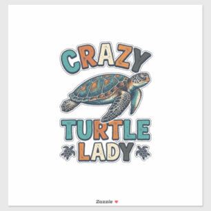 Crazy Turtle Lady Vintage Sea Turtle Shirt Design_