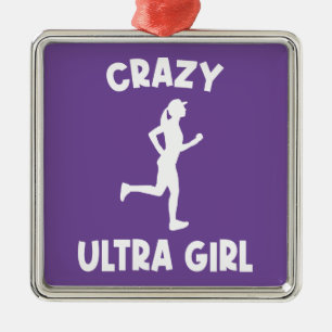 Crazy Ultra Running Girl Metal Tree Decoration