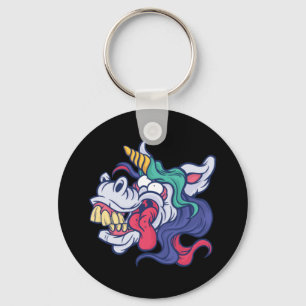 Crazy Unicorn Key Ring