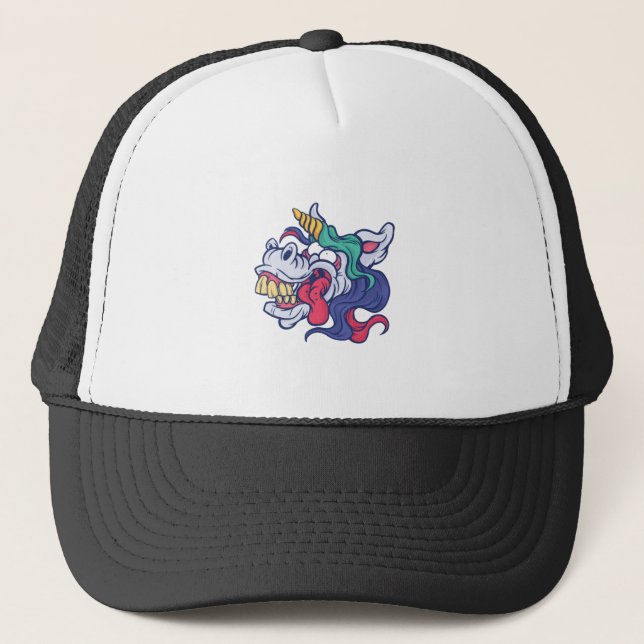 Crazy Unicorn Trucker Hat (Front)