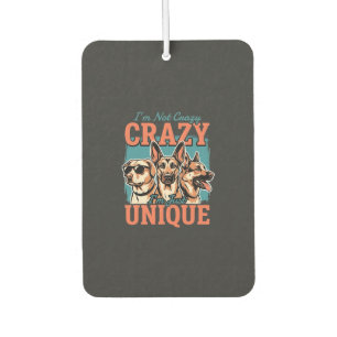 Crazy Unique Dog Lover Car Air Freshener