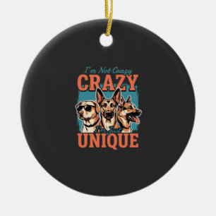 Crazy Unique Dog Lover Ceramic Tree Decoration