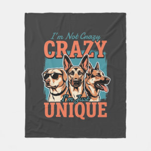 Crazy Unique Dog Lover Fleece Blanket