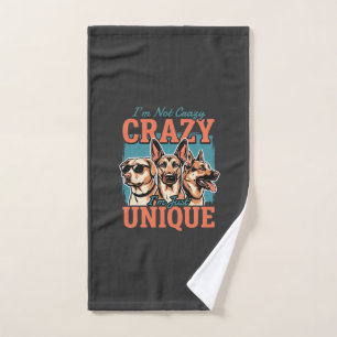 Crazy Unique Dog Lover Hand Towel