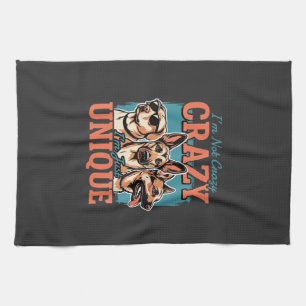 Crazy Unique Dog Lover Tea Towel