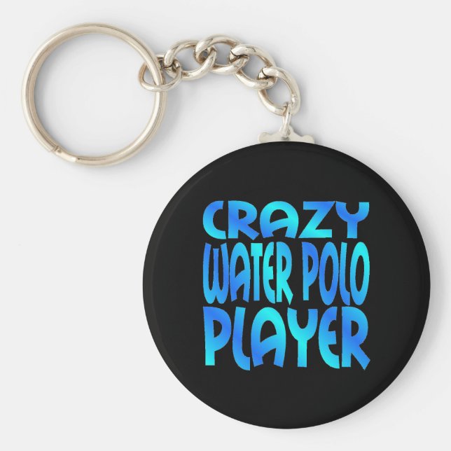 Crazy Water Polo Player Key Ring (Front)