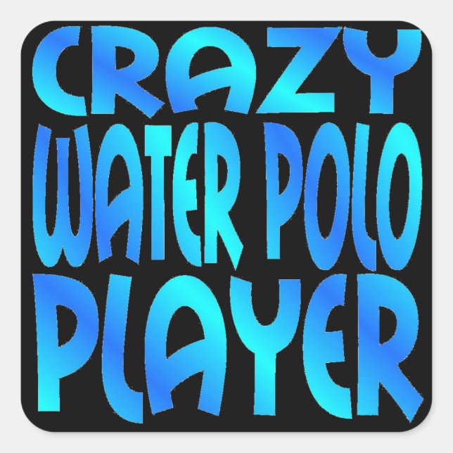 Crazy Water Polo Player Square Sticker (Front)