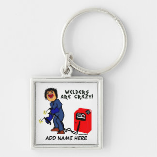 Crazy Welder Cartoon Key Ring