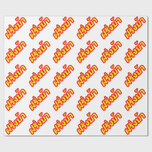 Crazy Westerner ♦ Farang Ba in Thai Language ♦ Wrapping Paper