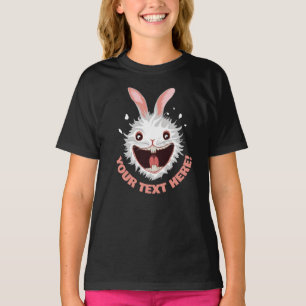 Crazy White Rabbit Face T-Shirt