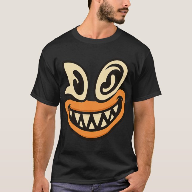 Crazy Wide-Smile Face – Unique Bold Graphic Tee (Front)