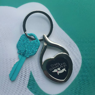 Crazy Wiener Key Ring