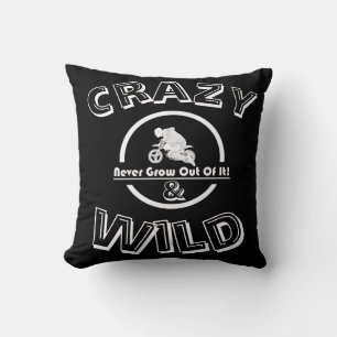 Crazy & Wild Arrow Hammer Motorcycle Biker Cushion